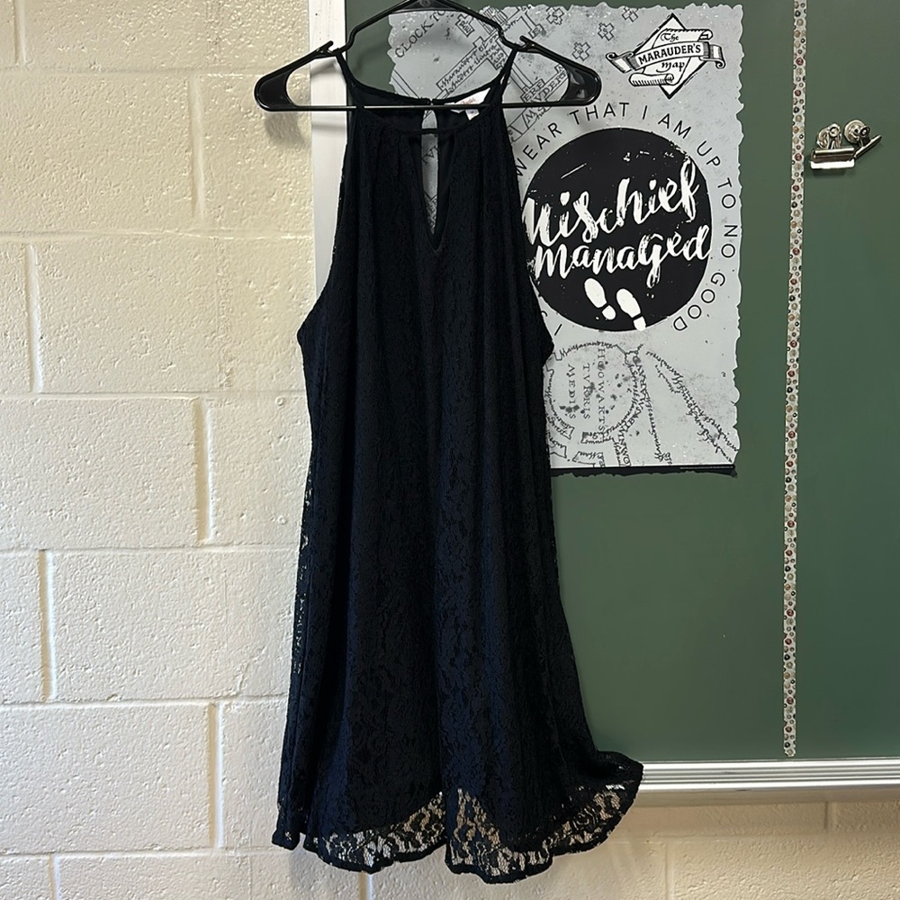 Black mini dress